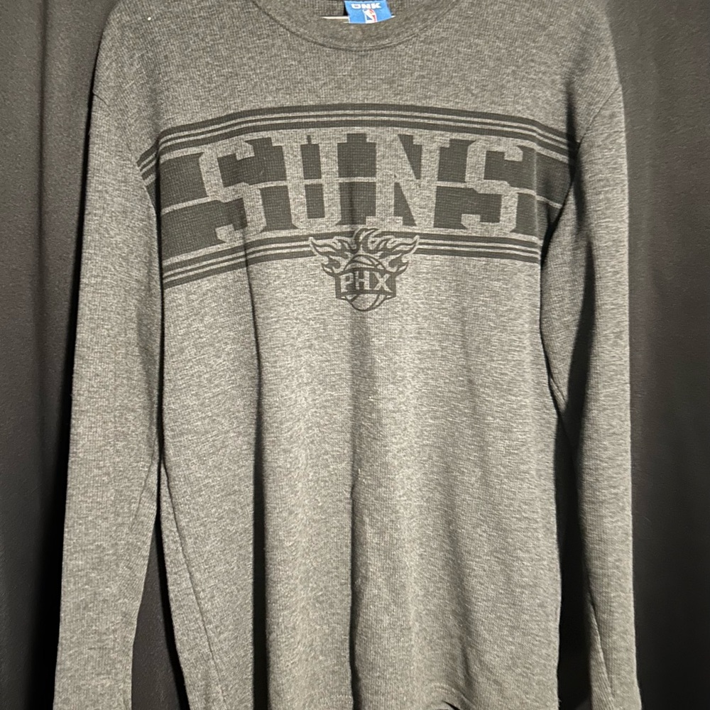NBA Gray Phoenix Suns Long Sleeve Waffle Tee